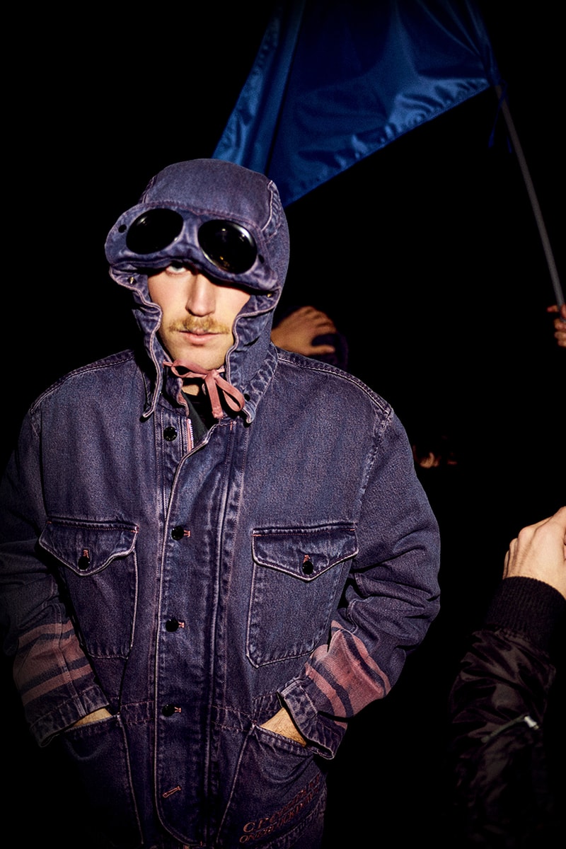 One Block Down x C.P. Company Tenth Anniversary Capsule Collection Lookbook First Look Massimo Osti Italian Sportswear Classic Workwear Pieces Over-Dyeing Goggle Hoodie Anorak Bucket Hats T-Shirt Hoodie Campaign