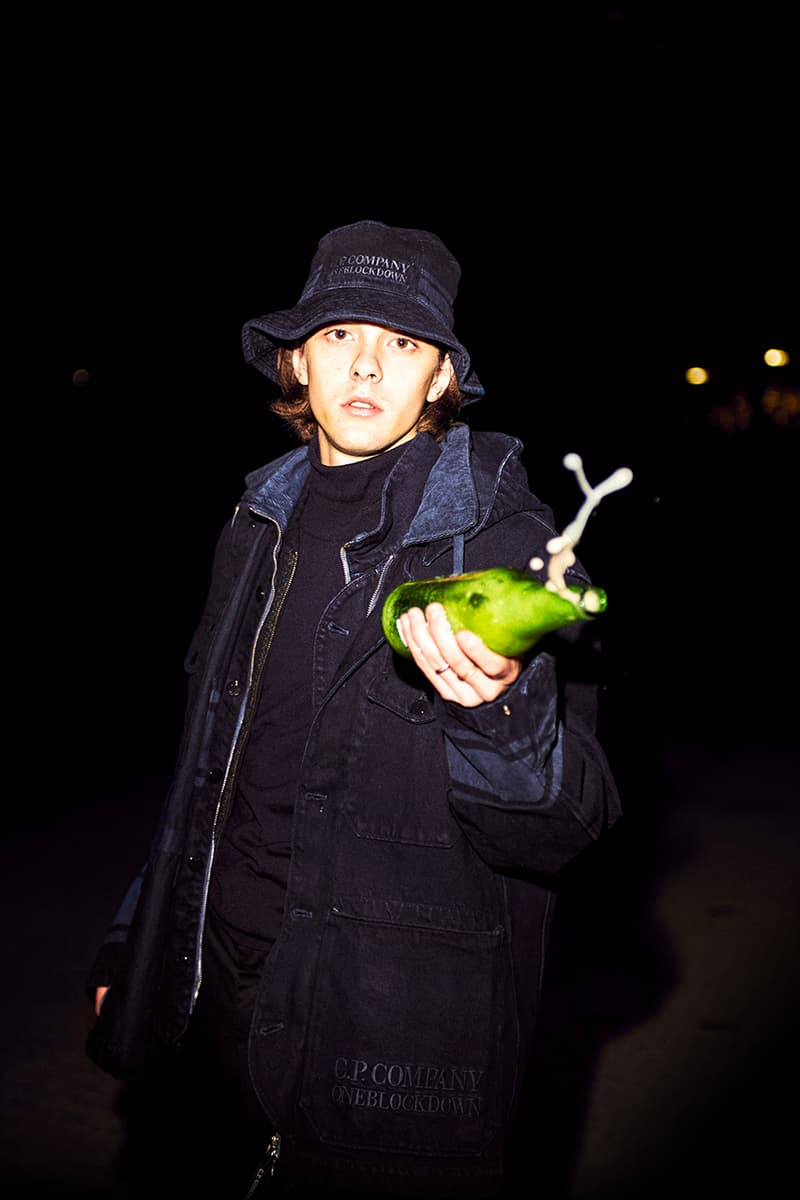 One Block Down x C.P. Company Tenth Anniversary Capsule Collection Lookbook First Look Massimo Osti Italian Sportswear Classic Workwear Pieces Over-Dyeing Goggle Hoodie Anorak Bucket Hats T-Shirt Hoodie Campaign