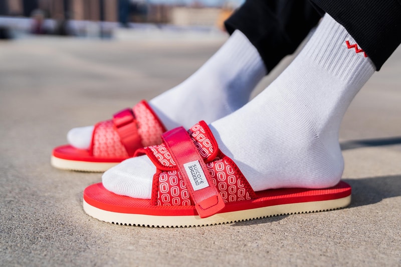 suicoke overtime padri sandals collaboration release date november 2015 red blue neoprene upper o logo co branded velcro straps eva footbed 