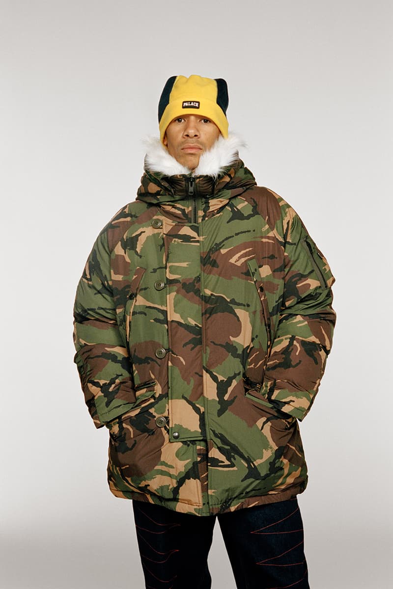 palace skateboards ultimo 2019 lookbook collection buy cop purchase london japan la los angeles new york store release information tracksuit puffa jacket parka camouflage