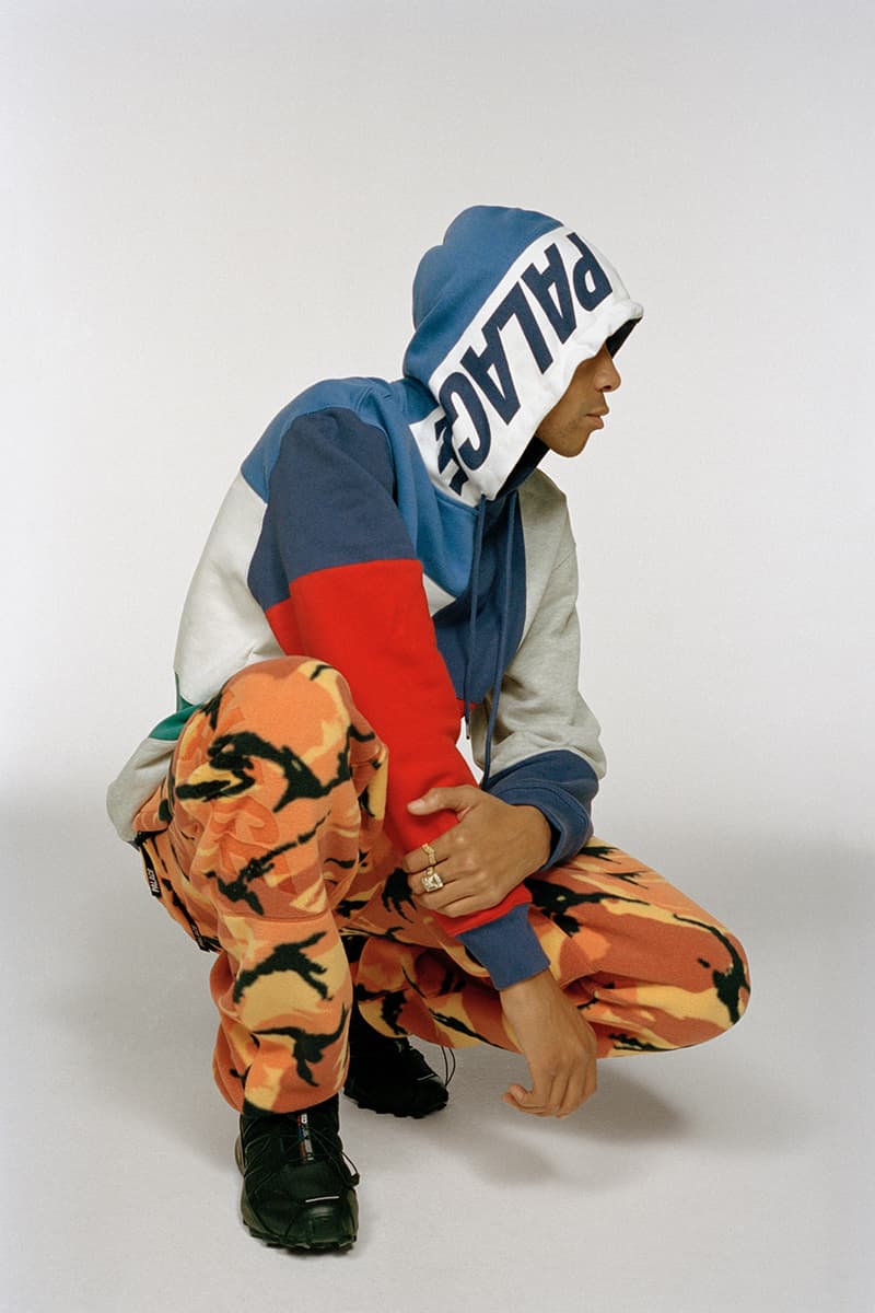 palace skateboards ultimo 2019 lookbook collection buy cop purchase london japan la los angeles new york store release information tracksuit puffa jacket parka camouflage