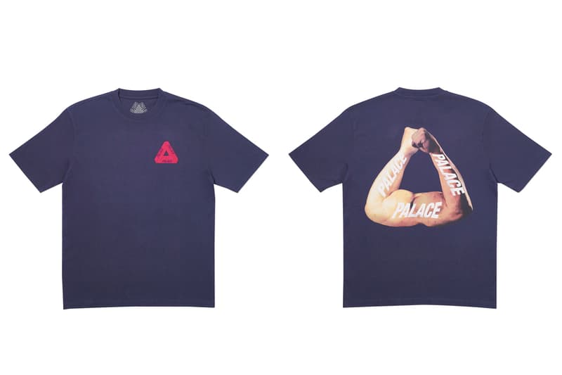 Palace Ultimo 2019 Tees Short Sleeve Long Sleeve Muscle Bicep Triferg Logo Print Bold Colors Heatmap Mountains Logos Branding London Skateboarding Letting off Steam Iron Mad Maximus 