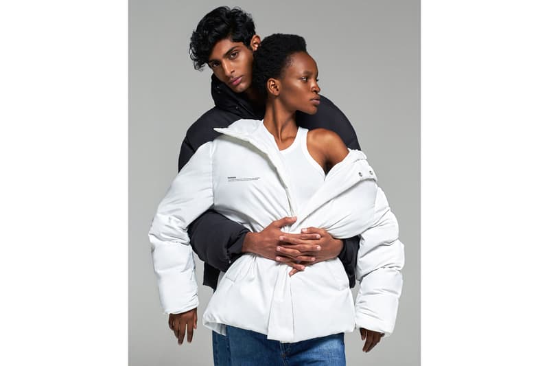 PANGAIA FLWRDWN Puffer Jackets Release Info Short Long Matte Off White Black Navy flowers down jacket coat