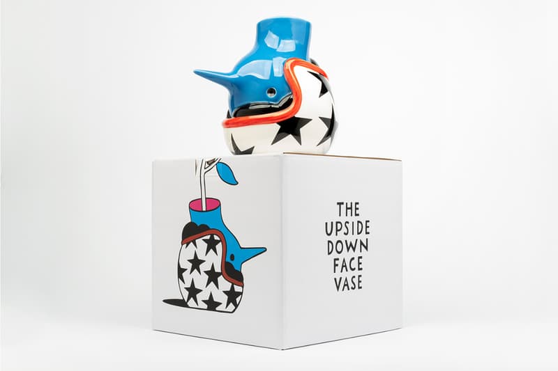 Case Studyo x Parra 'The Upside Down Face Vase' Bird Human Stunt Helmet Blue Red White Black Stars