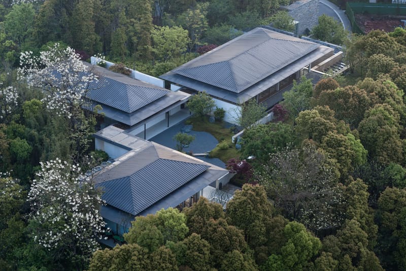 Modern Living Center Blends Harmoniously Into Natural Environment in Yiwu, China