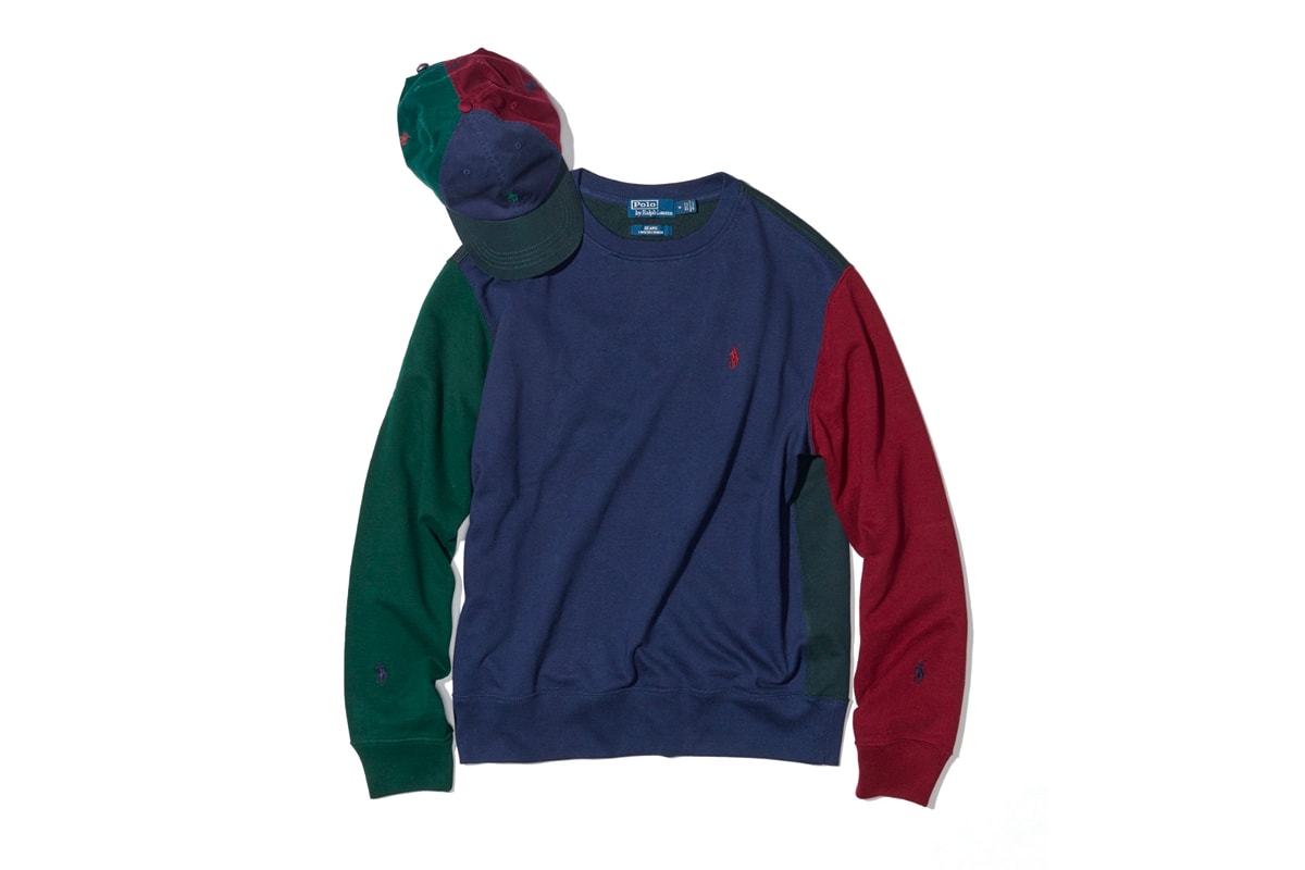 Polo Ralph Lauren BEAMS Multi Panel Classics sweaters caps hats pullovers crewnecks fall winter 2019 capsule collection ivy casual japanese fleece sweatshirts patchwork crazy pattern
