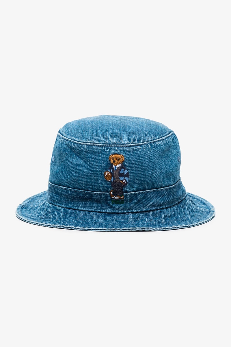 Polo Ralph Lauren Blue Teddy Bear Embroidered Denim Bucket Hat Release browns brownsfashion Black Friday cyber Monday 