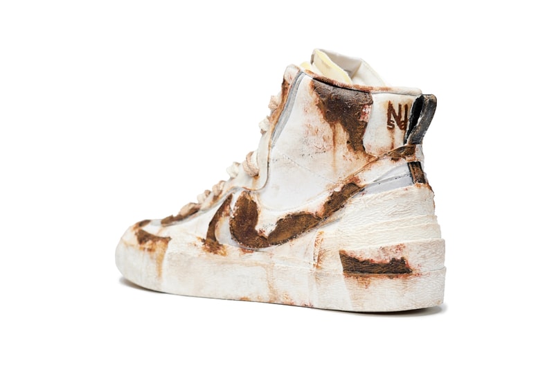 PRINCIPE PRIVÉ sacai x Nike Blazer Mid "Rust" painted custom sneaker collaboration november 11 2019 japan release date colorway