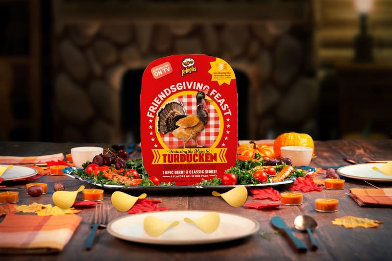 Pringles Celebrates Thanksgiving "Turducken Friendsgiving Feast" Kit With Turkey, Duck & Chicken-Flavored Chips