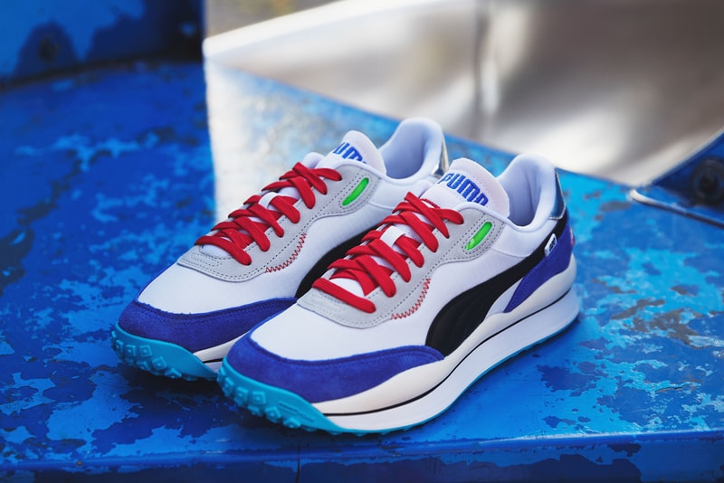 Puma Reintroduces Future Rider and Style Rider Federbein RIDERFOAM tech outsole minimalist design flamboyant multi color shoes revamp Puma Fast rider
