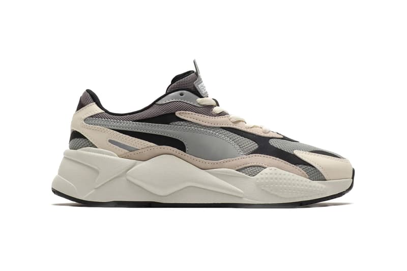 PUMA RS X3 Puzzle Love Char Rose Limestone black eva mold sneakers trainers footwear shoes runners three dimensional sidestripe spring season 2019 collection multi panel sportswear