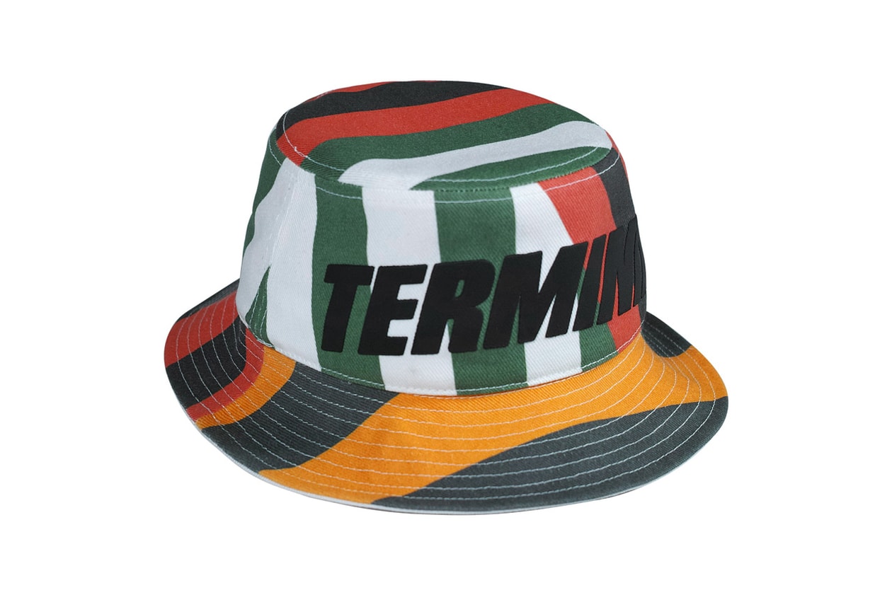 Terminix x Richardson Collection Release T-shirts Hoodies Bomber Jackets Bucket Hats Tote Bags Pepper Spray Stripes Green Red Orange Black White