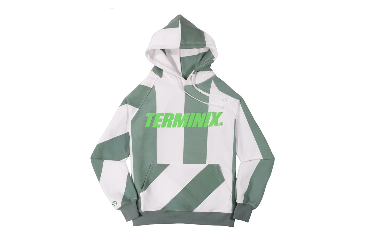 Terminix x Richardson Collection Release T-shirts Hoodies Bomber Jackets Bucket Hats Tote Bags Pepper Spray Stripes Green Red Orange Black White