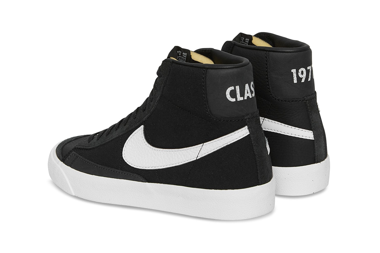 slam jam socialism nike blazer class of 1977 black upside down reversed swoosh release information raffle buy cop purchase sneakrs app how to limited edition