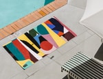 William LaChance Adds Vibrant Geometric Pattern to Slowtide's Beach Towel and Blanket