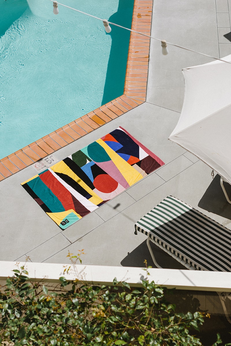 Slowtide x William LaChance Blanket Beach Towel artist abstract geometric vibrant shapes pattern collaboration 
