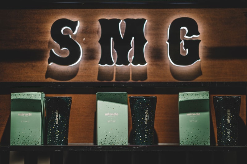 SMG SMUDGE Store Shanghai Opening "RESURGENCE" FW19 Collection Miracle Coffee JJ Lin T-shirts Hats Jewely Necklaces Bracelets