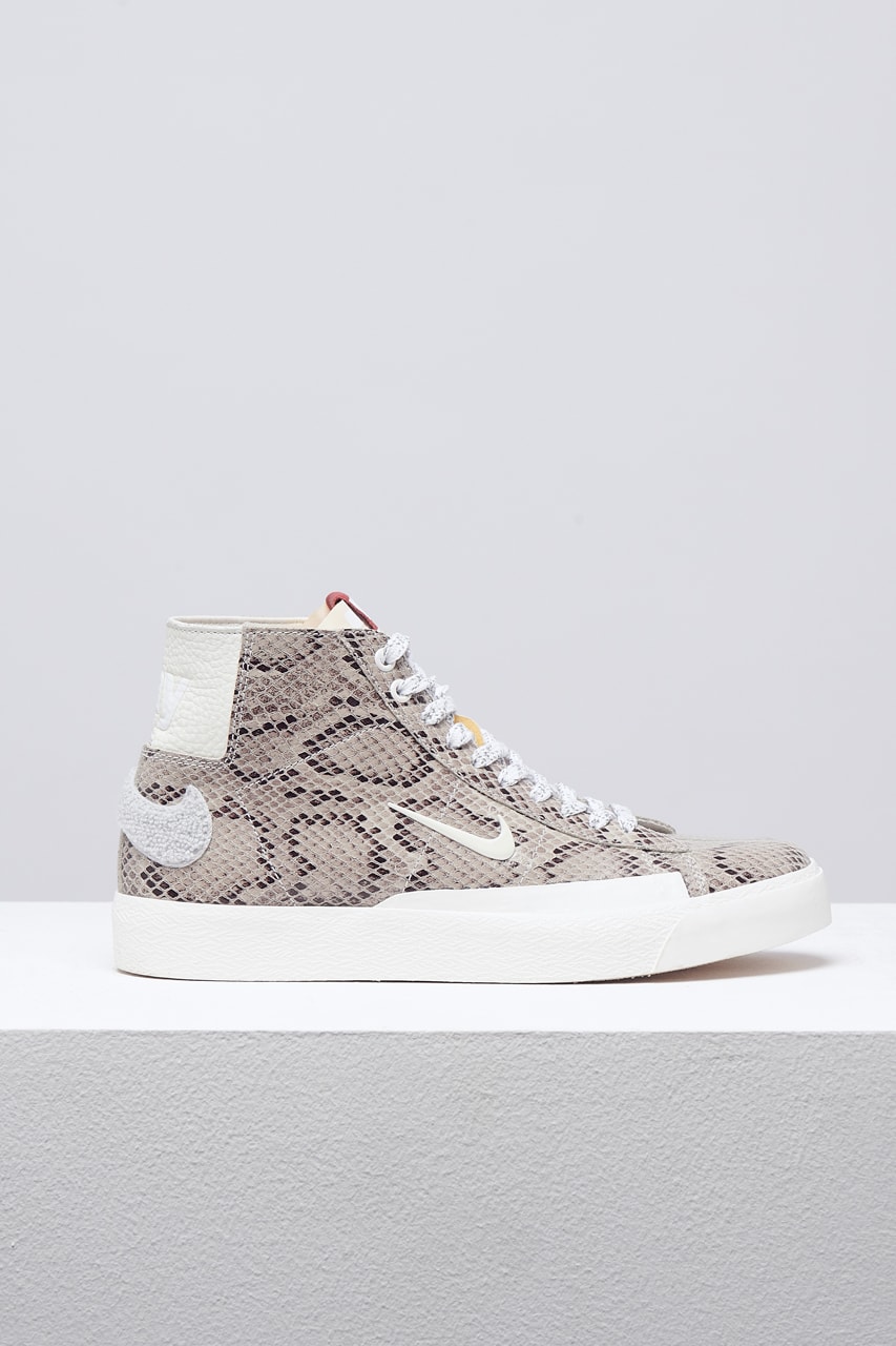 soulland nike sb blazer snakeskin friday release date info photos price