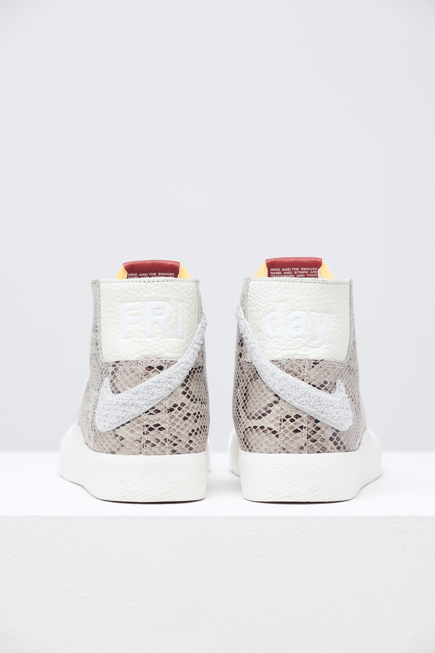 soulland nike sb blazer snakeskin friday release date info photos price