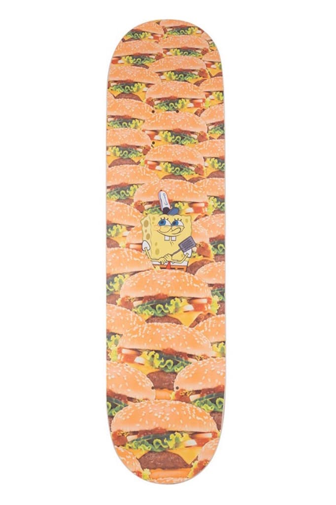 spongebob sponge bob square pants santa cruz skateboards skateboard deck krabby patty captain release date info photos price 