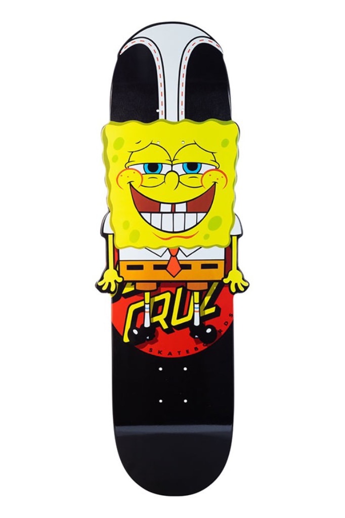 spongebob sponge bob square pants santa cruz skateboards skateboard deck krabby patty captain release date info photos price 