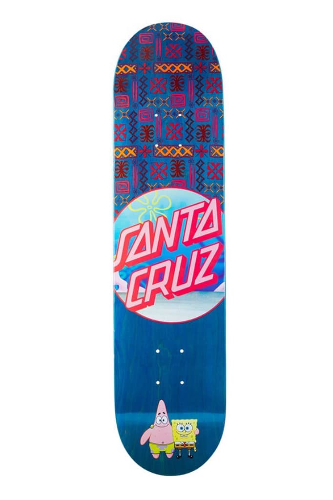spongebob sponge bob square pants santa cruz skateboards skateboard deck krabby patty captain release date info photos price