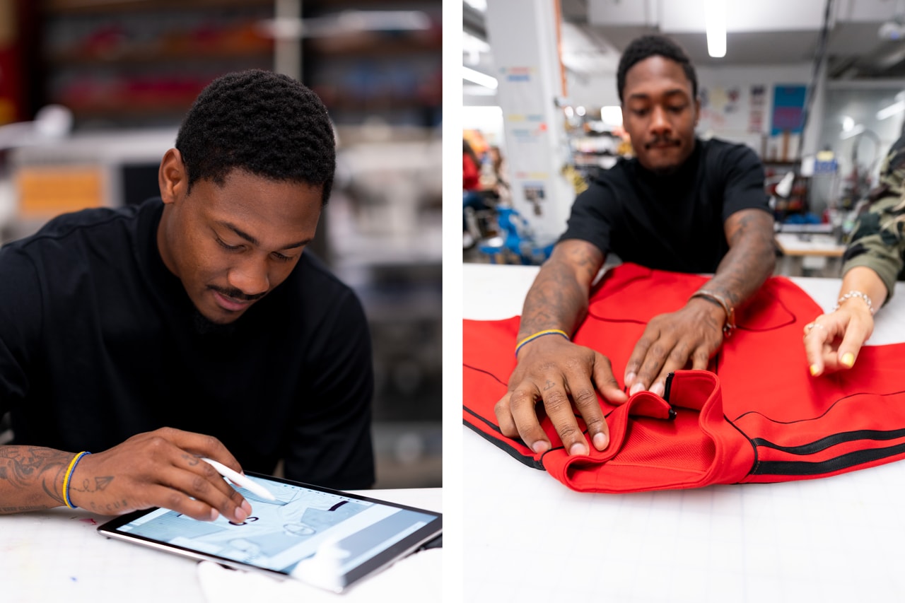 Stefon Diggs Interview Style fashion adidas Tracksuits Collection makers lab track suit minnesota viking nfl football wide receiver cleats clothing sneakers