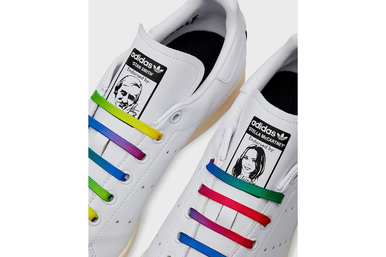 Stella McCartney adidas Stan Smith Sneaker Spring/Summer 2020 Rainbow Laces Portrait december 2 2019 release date info vegan vegetarian