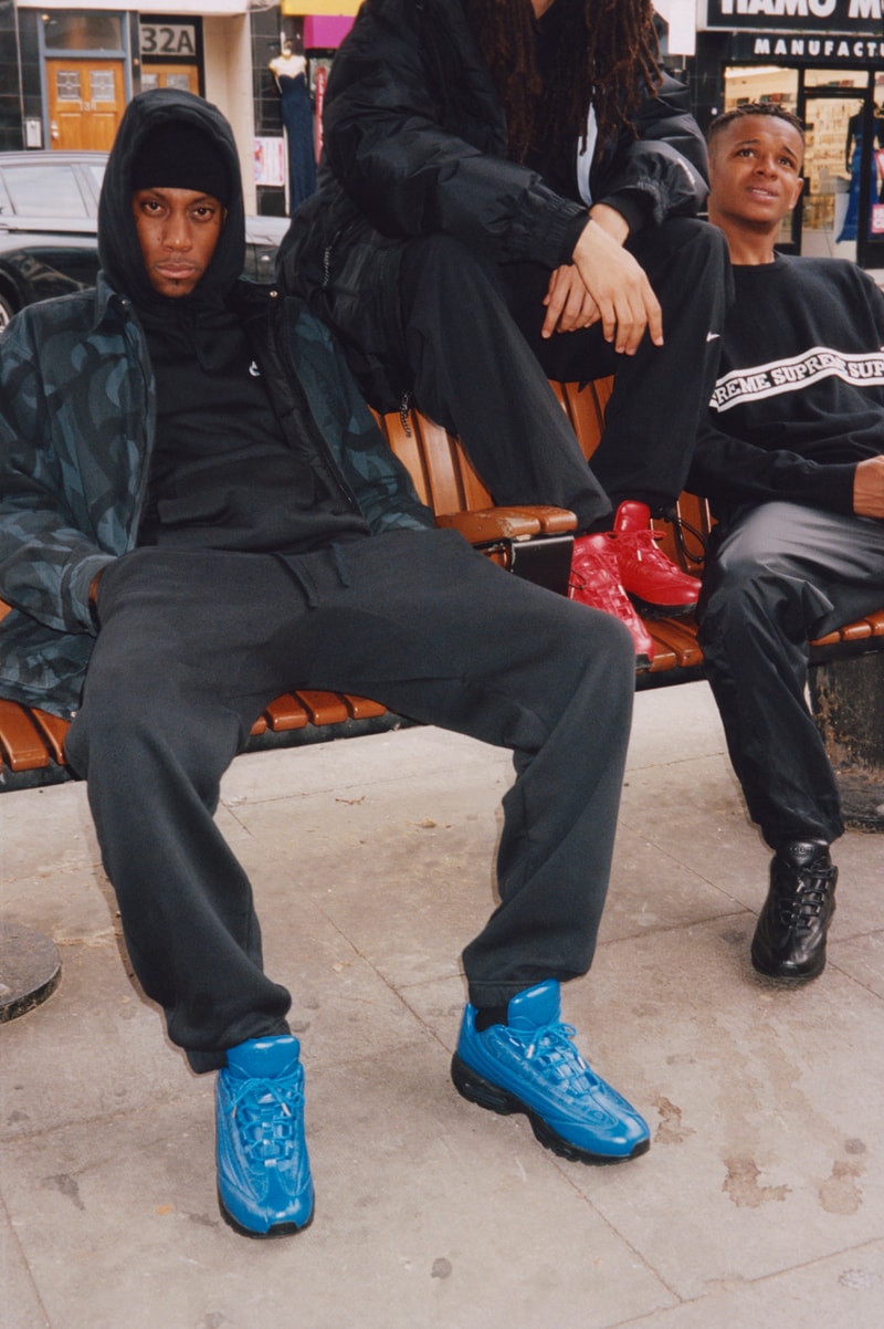 Supreme x Nike Air Max 95 Lux Info octavian lookbooks made in Italy Italian made leather shoes kicks sneakers footwear Supreme new york 