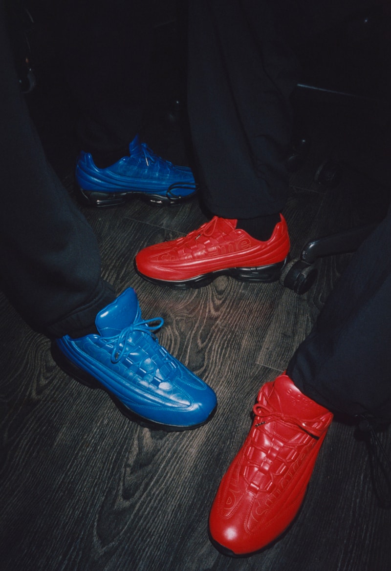 Supreme x Nike Air Max 95 Lux Info octavian lookbooks made in Italy Italian made leather shoes kicks sneakers footwear Supreme new york 