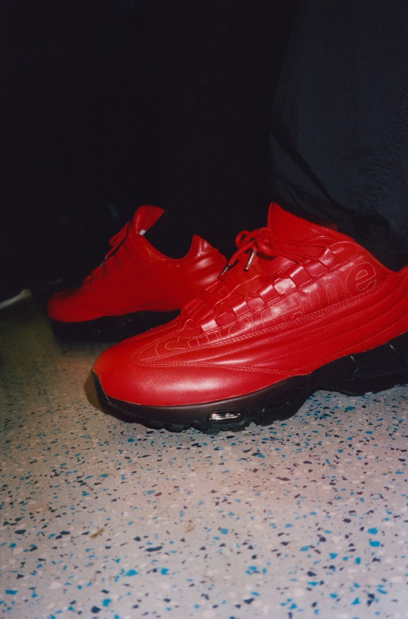 Supreme x Nike Air Max 95 Lux Info octavian lookbooks made in Italy Italian made leather shoes kicks sneakers footwear Supreme new york 
