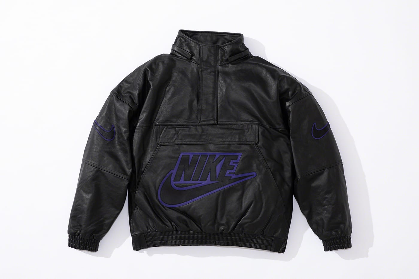 supreme x nike leather jacket