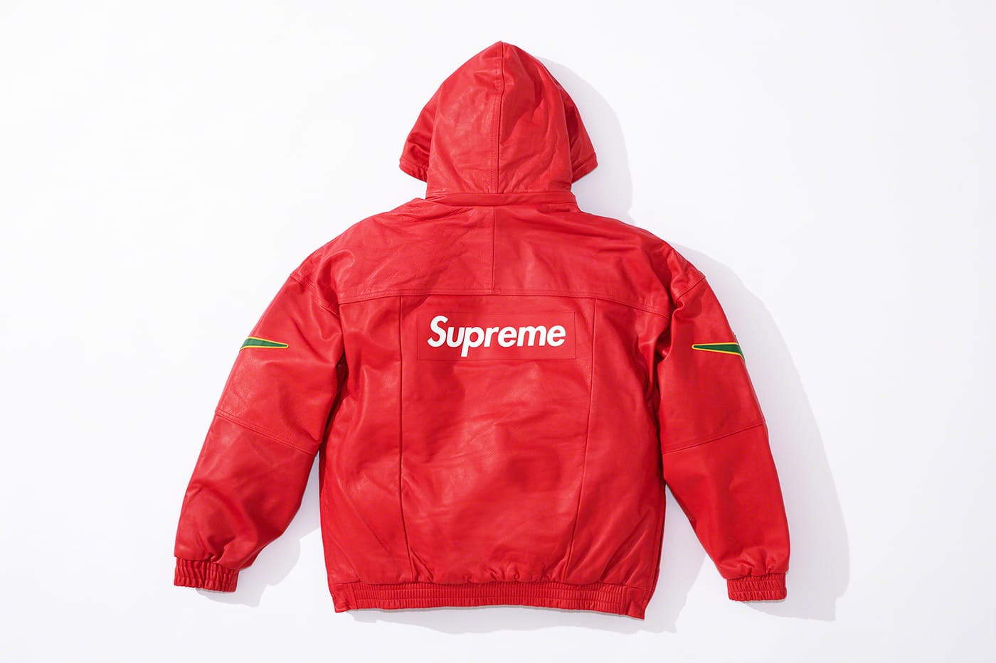supreme nike leather applique hoodie