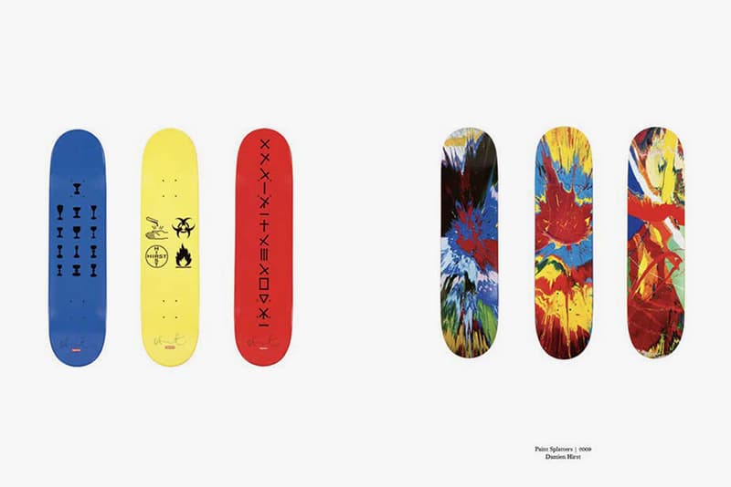 supreme skate decks boards art on deck book buy cop purchase byron hawes KAWS Damien Hirst Takashi Murakami Jeff Koons release information look inside buy cop purchae