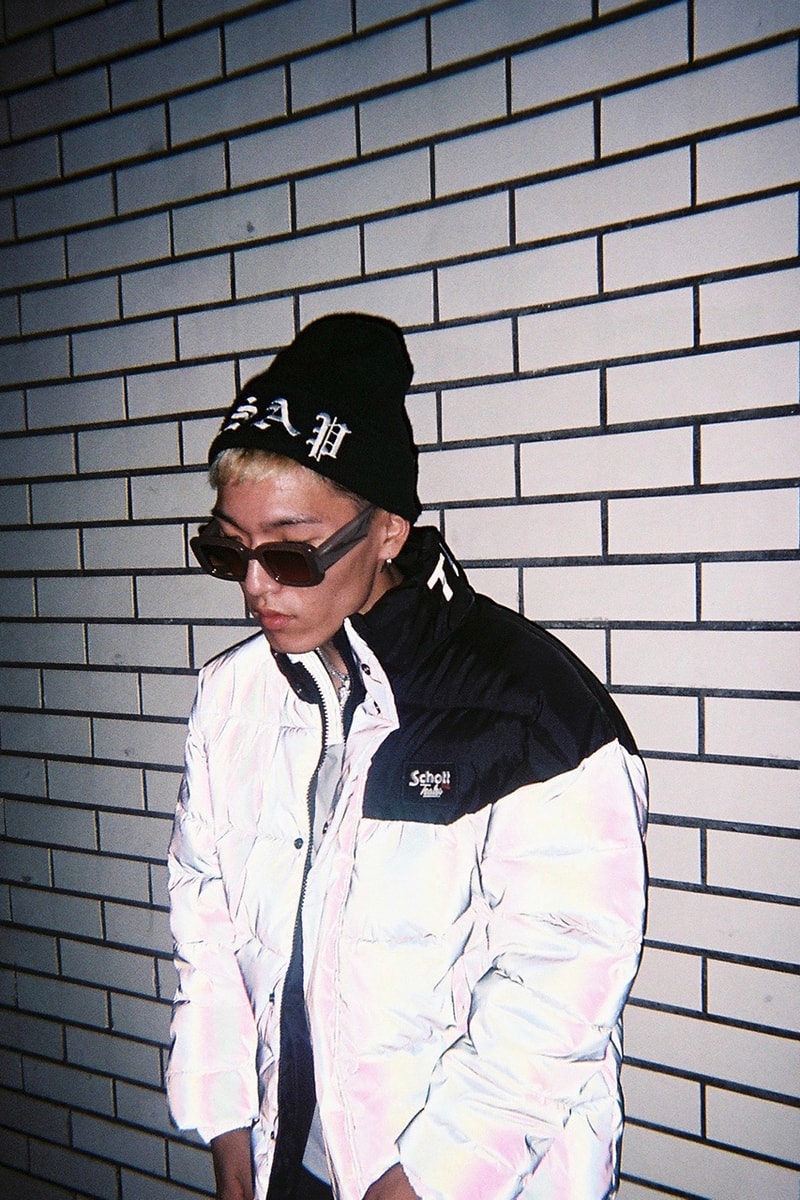 TEALER x Schott NYC Fall/Winter 2019 Collection Coats Jackets Puffers Warm Padded Trousers Reflective 3M Bright Iridescent Paris Streetwear lookbooks