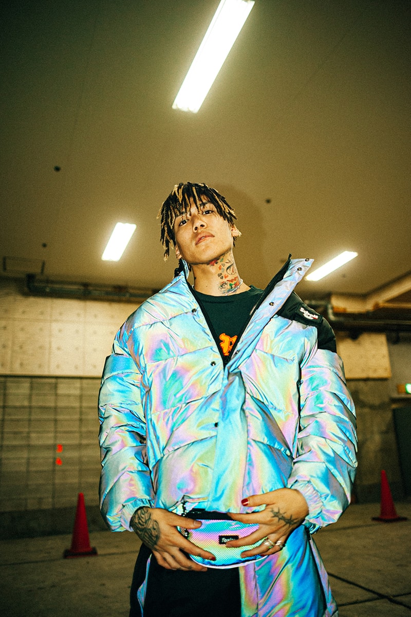 TEALER x Schott NYC Fall/Winter 2019 Collection Coats Jackets Puffers Warm Padded Trousers Reflective 3M Bright Iridescent Paris Streetwear lookbooks
