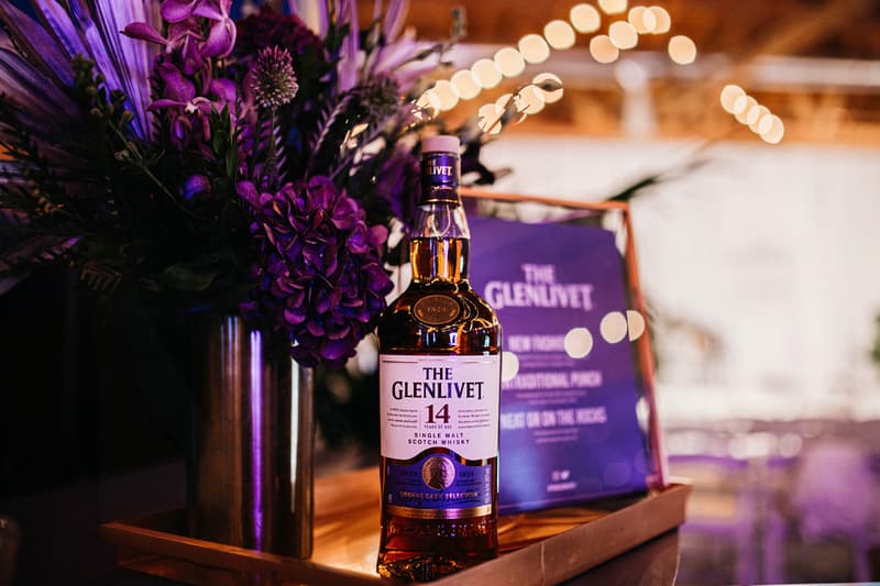 The Glenlivet 14 Year Old Events in L.A. and Miami Mike Cherman, Don C., Jaron Kanfer, Stephen Malbon Jaron Kanfer of UNKNWN, Simonett Pereira of Simonett, Alexis Quintero of Fruta de Dulcé and photographer Emmanuel Monsalve