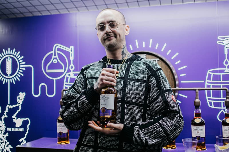 The Glenlivet 14 Year Old Events in L.A. and Miami Mike Cherman, Don C., Jaron Kanfer, Stephen Malbon Jaron Kanfer of UNKNWN, Simonett Pereira of Simonett, Alexis Quintero of Fruta de Dulcé and photographer Emmanuel Monsalve