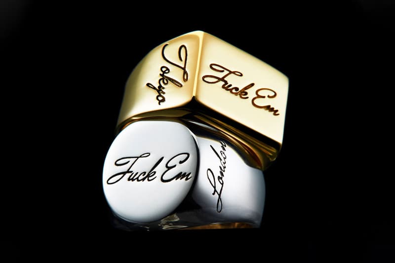 NEIGHBORHOOD The Great Frog Capsule Collection Signet Rings 925 Sterling Silver 9ct Yellow Gold "Fuck Em" London Tokyo Store Hoodie T-shirts Black White