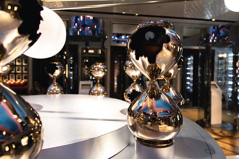 The Hour Glass 40th Anniversary Exhibition Recap "Then Now Beyond" Marc Newson luxury watch retailer singapore daniel arsham nendo cuboid clock studio wieki somers climate change nanoballs hourglass leica camera clock timepiece