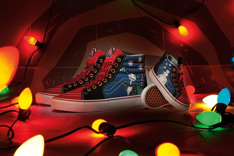 the nightmare before christmas town vans sk8 hi jack skellington release date info photos price red blue white black tree