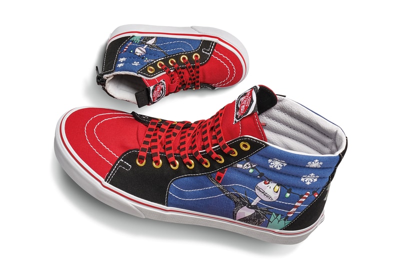 the nightmare before christmas town vans sk8 hi jack skellington release date info photos price red blue white black tree