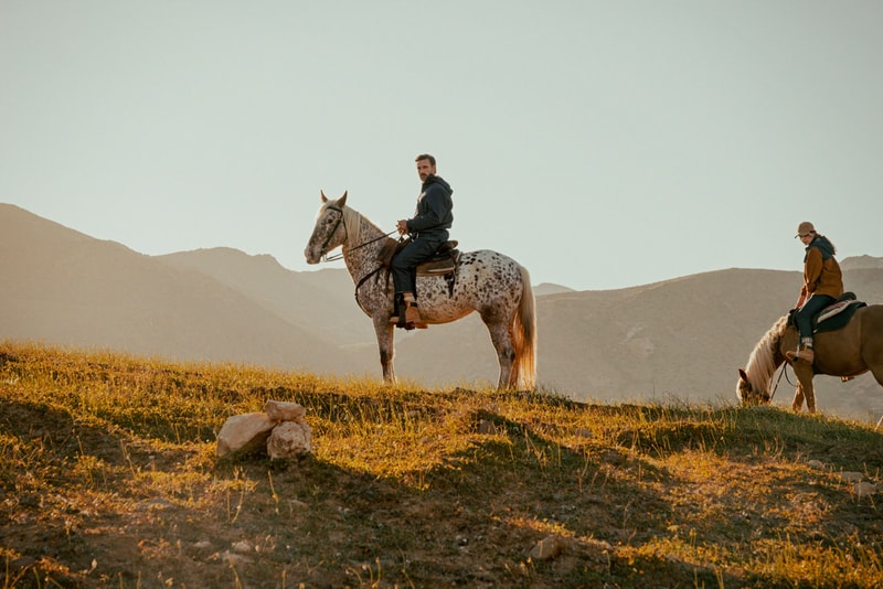 Timberland Lee 2019 Capsule Western heritage fall winter 2019 indigo denim christopher raeburn horses collection lookbook jackets outerwear waterproof six inch boot vibram footwear