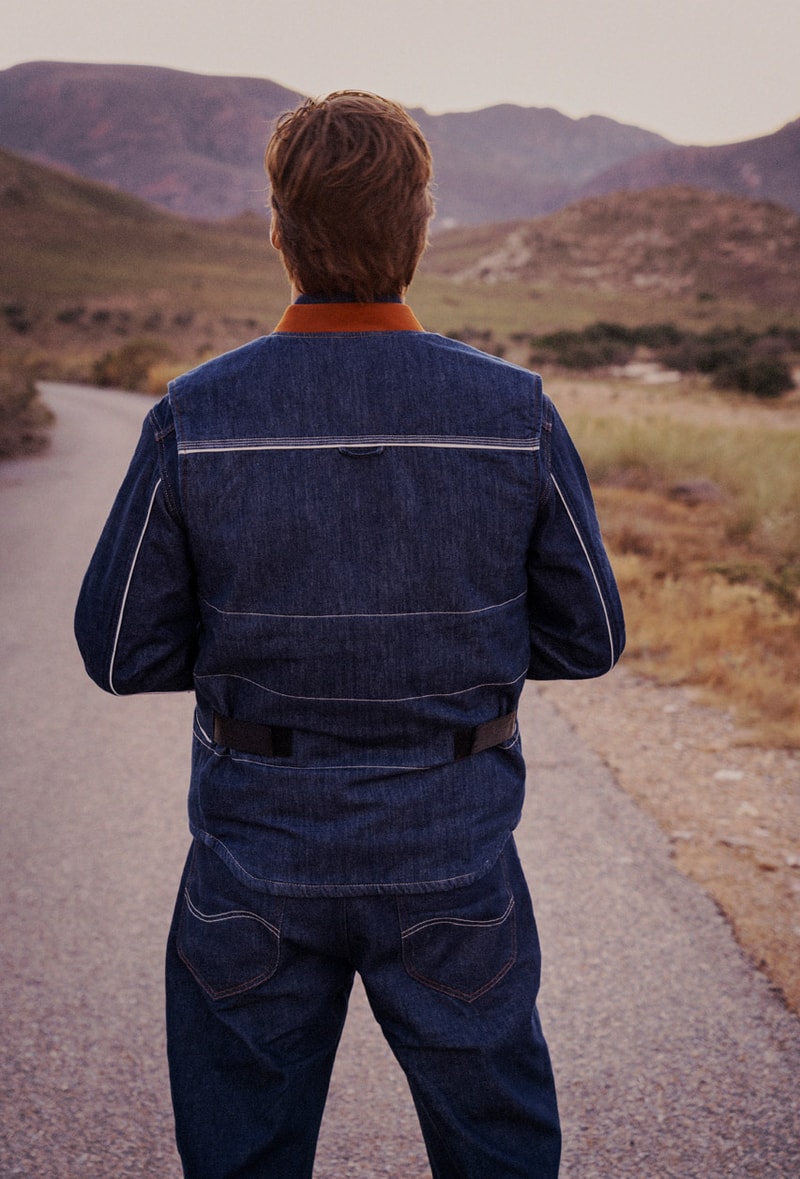 Timberland Lee 2019 Capsule Western heritage fall winter 2019 indigo denim christopher raeburn horses collection lookbook jackets outerwear waterproof six inch boot vibram footwear