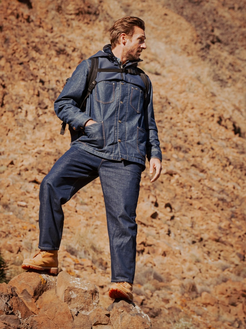 Timberland Lee 2019 Capsule Western heritage fall winter 2019 indigo denim christopher raeburn horses collection lookbook jackets outerwear waterproof six inch boot vibram footwear