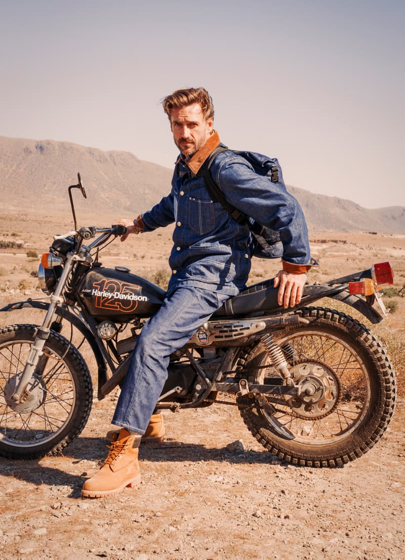 Timberland Lee 2019 Capsule Western heritage fall winter 2019 indigo denim christopher raeburn horses collection lookbook jackets outerwear waterproof six inch boot vibram footwear