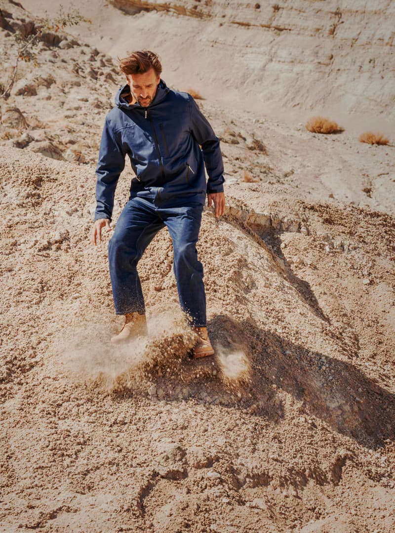 Timberland Lee 2019 Capsule Western heritage fall winter 2019 indigo denim christopher raeburn horses collection lookbook jackets outerwear waterproof six inch boot vibram footwear