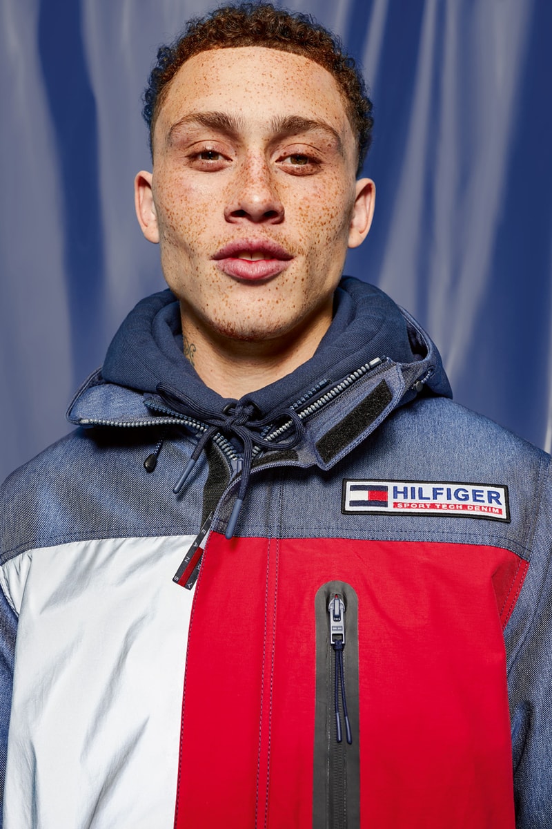 Tommy Hilfiger Tommy Jeans Sport Tech Denim Capsule Collection Sport Sweatpants Tech Hoodies T-shirts Navy Purple Aqua Blue Flag Fanny Packs Beanies Polar Fleece