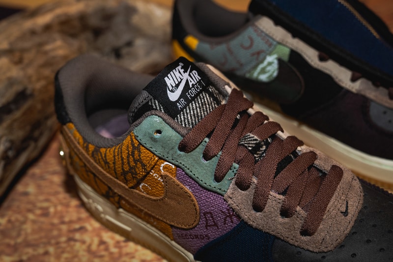 travis scott nike air force 1 cactus jack cn2405 900 closer look release date info photos price la flame sneaker collaboration model detail authentic