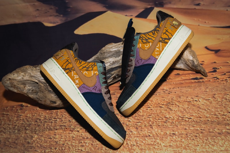 travis scott nike air force 1 cactus jack cn2405 900 closer look release date info photos price la flame sneaker collaboration model detail authentic
